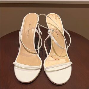 Colin Stuart White Strappy Heels